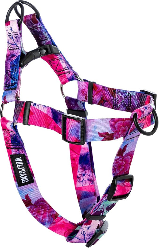 Wolfgang Heavy Duty Adjustable Dog Harness, Pull-Tested to Over 800 lbs for Walking & Training, Daydream Print, Large