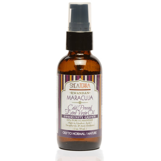 Shea Terra Rwandan Maracuja Cold-Pressed Extra Virgin Oil |All Natural & Organic Emollient Oil Rich In Vitamin C For Super Soft,