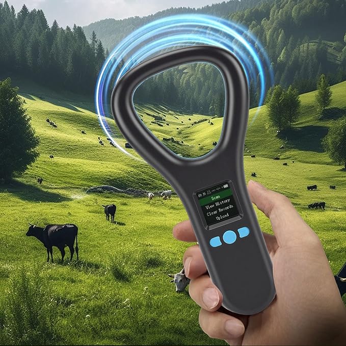 Tangxi Pet Microchip Scanner, EMID FDX B (ISO11784/85) Micro Chip ID Reader with 1.44" TFT Screen, 500 Storage Records, Upload to PC, 134.2/125khz, 15/10 Digits Chip Scanner