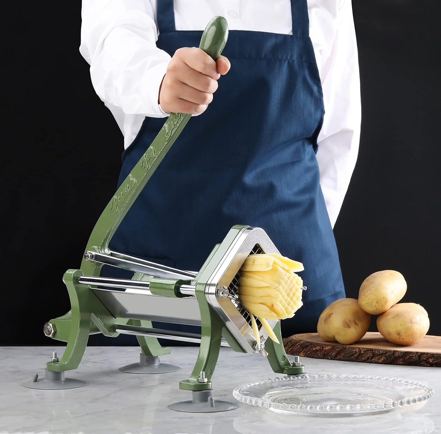 New Star Foodservice 37364 French Fry Cutter Replacement Pushing Plate, 1/4", Metallic