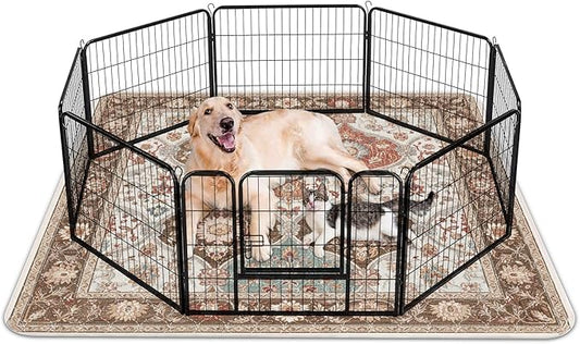 INVENHO 2PACK Washable Pee Pads for Dogs 60"x48" Reusable Dog Pads Extra Large Upgrade Non-Slip Dog Pee Pads Heavy Absorbency Puppy Pee Pads Quick Dry Whelping Pads/Waterproof Puppy Training Pad