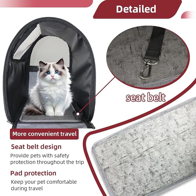 Motifs African Boho Paisley Floral (21) Cat Backpack Carrier, Large Pet Backpack for Medium Small Dog Cat Puppy Kitty Bunny