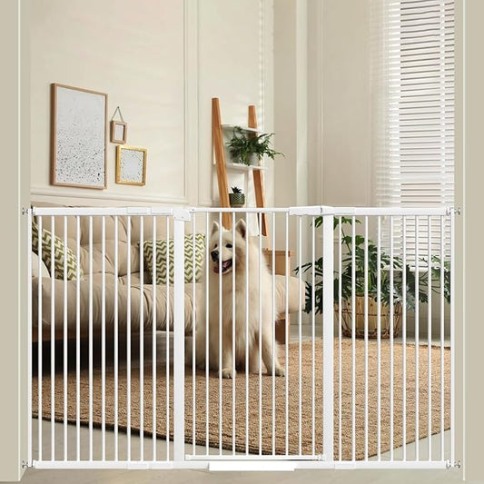 40.55" Tall, 61.61-69.48 Inch Wide, 1.37" Ultra Narrow Spacing Dog Pet Baby Gate Indoor for Doorway Hallway, Pressure Mounted 62 63 64 65 66 67 68 69 Inches Wide
