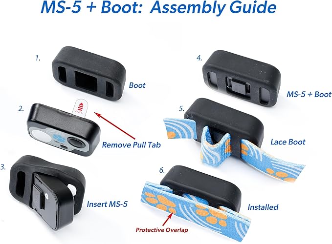 MS-5 Automatic Pet Door Collar, Genuine High Tech Pet Brand Dog Collar for Power Pet Doors - Deluxe Strap (Black, Extra Large) - DC-BLK-MS5-XL