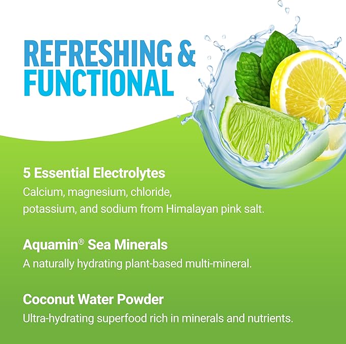 Bundle of FORCE FACTOR Liquid Labs Electrolytes Powder, Hydration Packets to Make Electrolyte Water with 5 Vitamins, Minerals, and Antioxidants, Lemon-Lime + Energy Fruit Punch Flavor, 40 Stick Packs