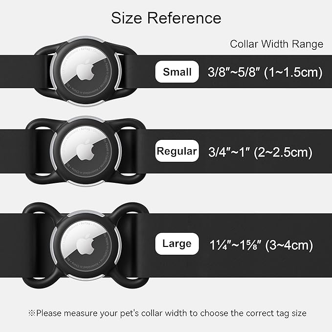Waterproof Airtag Holder for Dog Collar, Soft Full-Body Protective Airtag Holder for Dog & Cat Collars, Ultra-Durable, Easy Installation, Lightweight Clear Airtag Case (Blue, Regular)