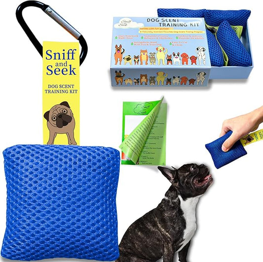 Dog Scent Training kit, Brain Games, Hide and Seek Toys, Metal Stimulation Games - Fun Nose Work for Dogs, Sniff and Seek Sniffing Toys, Dog Nosework, Scent Work Kit for All Ages