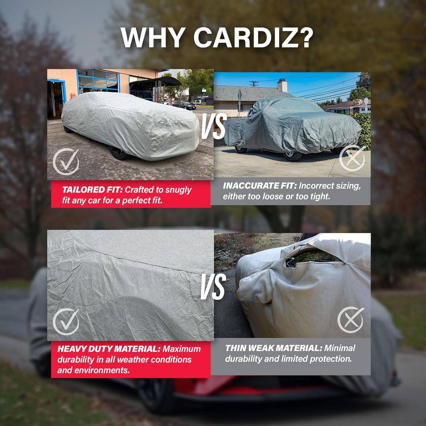 Supreme Full Car Cover – Semi Custom Fit for Full-Size Cars | Dustproof, Windproof, UV Protection, Breathable & Durable All-Weather Protection | Fits Volkswagen Jetta 2001-2005 Wagon 4-Door