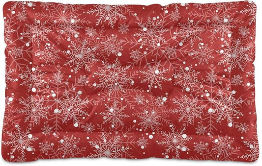 Christmas Snowflake Pet Bed Cute Dog Bed Mat Absorbing Non Slip Pad Pet Sleeping Mat for Small, Medium, and Large Dogs Puppy Cat 24 in x 18 in