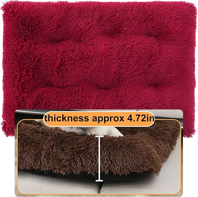 Dog Crate Mat, Dog Bed for Large Dogs, Comfy Fluffy Kennel Pad Anti-Slip for Dog beds & Furniture, Quilted Dog Bed for Pets for Medium/Small Dogs Cats (Color : Green, Size : 30x21)