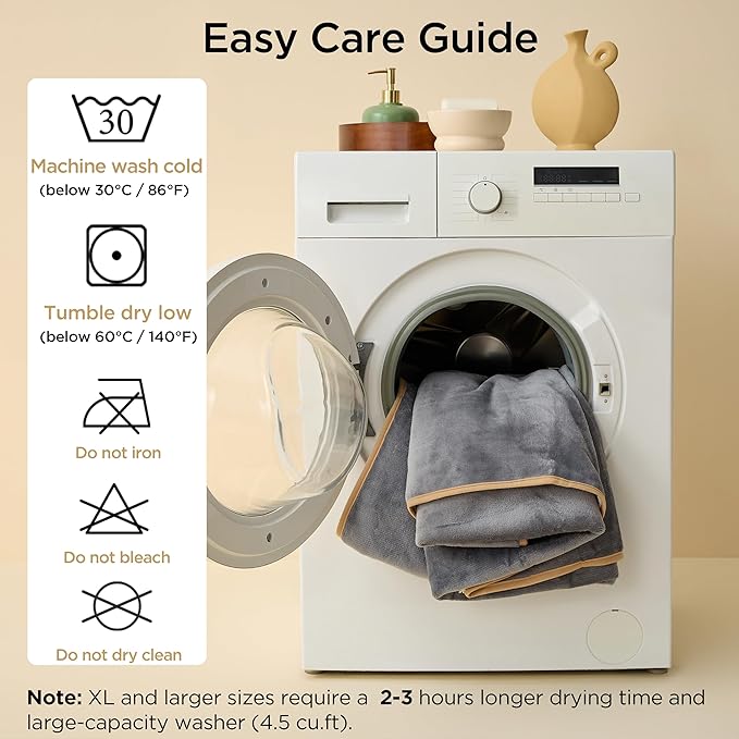 Bedsure Waterproof Dog Blankets for Extra Large Dogs - XL Cat Blanket Washable for Couch Protection, Sherpa Fleece Puppy Blanket, Soft Plush Reversible Throw Furniture Protector, 50x60, Light Grey