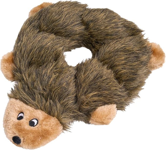 ZippyPaws Loopy - No Stuffing Dog Toys to Keep Them Busy, for Small, Medium, & Large Dogs, Squeaky Pet Toy for Boredom, Unstuffed Chew Toy, Soft Plush Puppy Products, Hedgehog - 10"