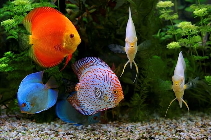 Aquatic Foods Inc. Tropical Fish Flakes, A Complete and Balanced Flake Food for Tropical Fish, Cichlids, Discus, Angel Fish, Bettas, Guppies, Tetras, Goldfish, Marine Fish...AF Flakes…2-lbs