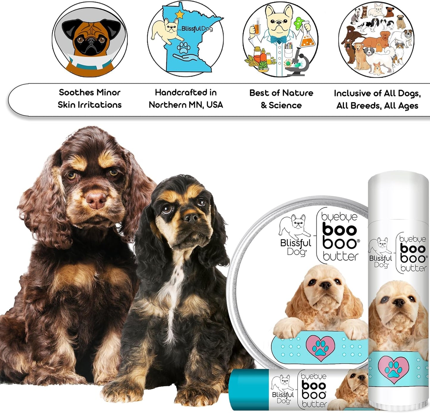The Blissful Dog 1 oz TIN Cocker Spaniel Booboo Butter