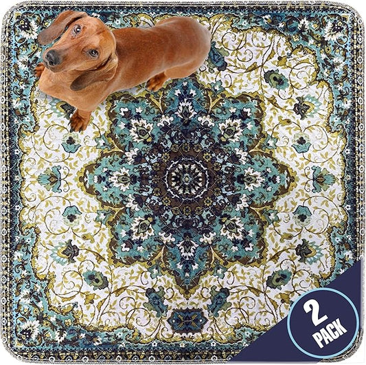 PUPIBOO Washable Pee Pads for Dogs and Cats - Super Absorbent Reusable Puppy Training Pads - 100% Waterproof, Leak-Proof & Non-Slip Whelping Pads for Pet Housebreaking